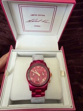 Michael Kors Pink and Gold Bracelet Watch
